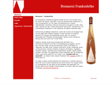 Tablet Screenshot of brennerei-frankenhoehe.de